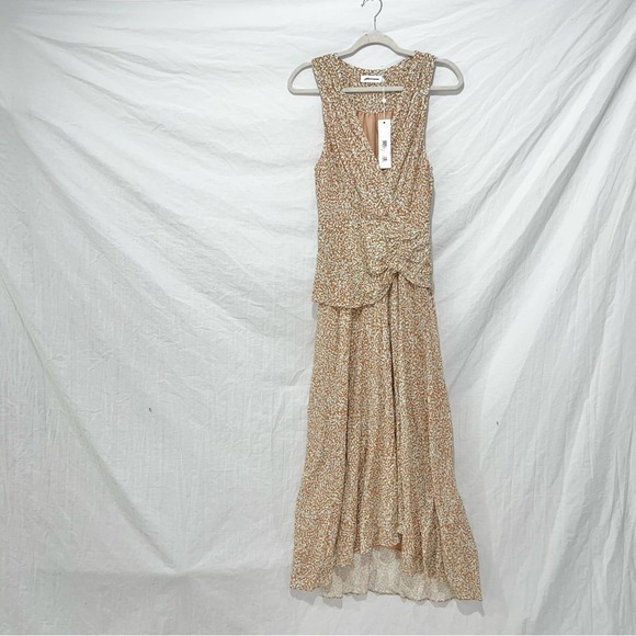 Jonathan Simkhai Priscilla Marocain High/Low Midi Dress - Picture 2 of 6